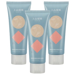 tsaio 上山採藥 龍膽草深層去角質洗顏乳 含植物萃取精華 含杏核粒子, 100g, 3條