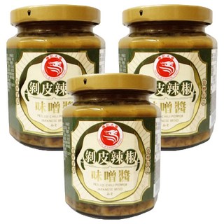 勝記大榮 剝皮辣椒味噌醬, 240g, 3罐