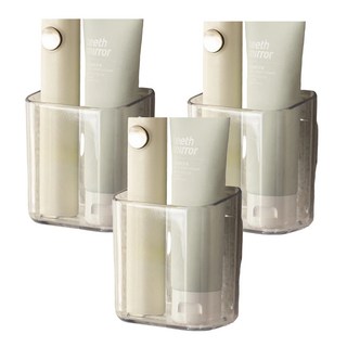 hoi 好好生活 小型壁掛置物架 ABS材質, 3個, 白色