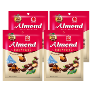 義美 杏仁巧克球 黑可可, 117g, 4包