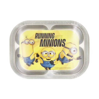 小小兵 minions 不鏽鋼附蓋餐盤, 1個, 黃色