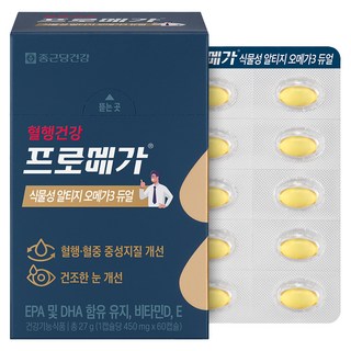 Chong Kun Dang 鍾根堂 Pro Mega植物性rTG Omega-3維他命DE膠囊, 60顆, 1個