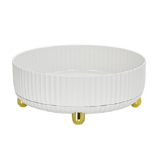 comet 簡約化妝品旋轉收納架, 1個, 白色