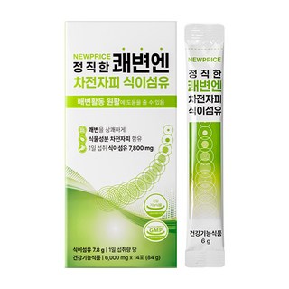 正直的順暢排便 車前子殼膳食纖維 14入, 1個, 14份