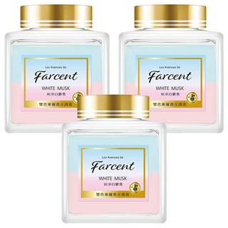 farcent 花仙子 香水 室內香氛膏, 純淨白麝香, 150g, 3罐