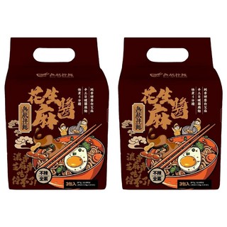 無敵拌麵 花生麻醬拌麵 手工日曬麵 3包入, 6包