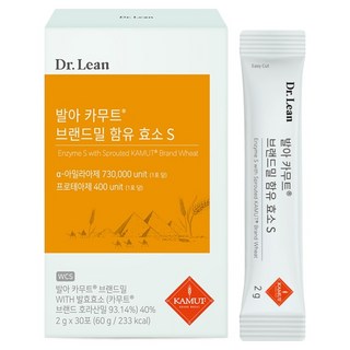 Dr.Lean 發芽卡姆小麥含Brandmill酵素S 30入, 1個, 60g