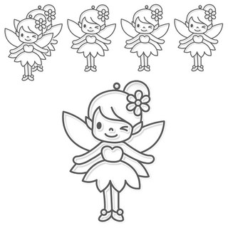 AMOS 阿摩司 壓克力模型版 小, 小精靈, 6個