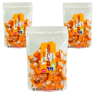 家和 北海道杏仁牛奶糖 香甜濃郁 口感滑順, 100g, 3袋