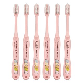 Skater 兒童牙刷 6-12歲, 角落生物 粉色, 6支, 1入