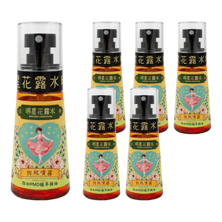 明星花露水 防蚊噴霧 HDPE材質 添加PMD植萃精油, 60ml, 6瓶