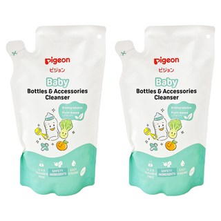 pigeon 貝親 奶瓶蔬果清潔液 補充包, 450ml, 2包