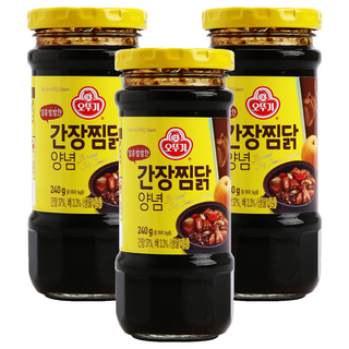 오뚜기 달콤칼칼한 간장 찜닭 양념, 240g, 3개