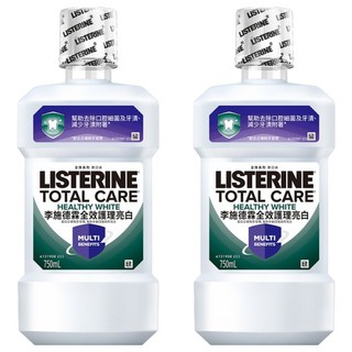 LISTERINE 李施德霖 全效護理亮白漱口水, 750ml, 2瓶