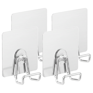 小麥購物 牆面砧板掛鈎 G271 9.5 x 5 x 9.5cm 31g, 4個, 銀色