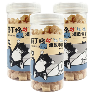 SHARINGER 薛丁格 貓凍乾零食, 雞肉 + 離胺酸, 70g, 3罐