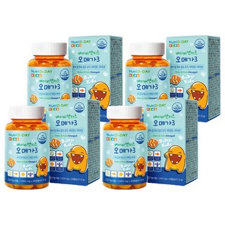 뉴트리디데이 베이비 앤 키즈 오메가3 츄어블 영양제, 45정, 4개