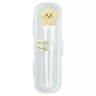 US baby 優生 C'est bon 學習筷, 白色 + 黃色, 1個