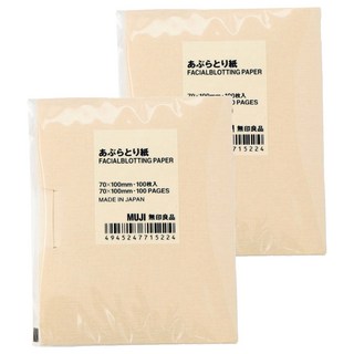 MUJI 無印良品吸油面紙, 100張, 2組