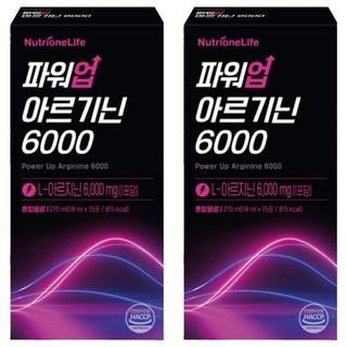 Nutrione Power Up L-精胺酸隨身飲 6000mg 15條入, 270ml, 2盒