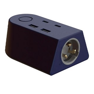 innfact GaN 好快 100W充電方塊 內建氮化鎵晶片 強力快充 一鍵關閉電源, 霧灰藍色, 1個