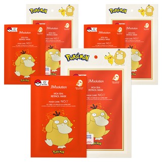 JMsolution 肌司研 寶可夢可達鴨Moa Seal視黃醇面膜 3片 + 隨機貼紙, 3組