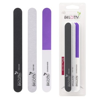 벨로티 네일파일 2p 100/180 180/240 + 샤이니 버퍼 240/800/4000, 혼합색상, 1세트