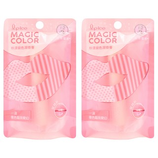 MENTHOLATUM 曼秀雷敦 台灣公司貨 粉漾變色潤唇膏, 蜜桃粉, 2g, 2件