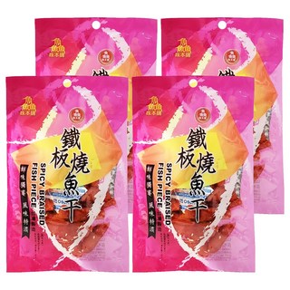 長松食品 鐵板燒魚干 鮮味獨享 風味特濃, 40g, 4包