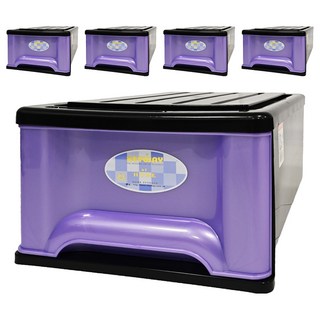 KEYWAY 抽屜整理箱 20L KB855 1450g, 紫色, 5個