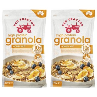 RED TRACTOR 紅色拖拉機 黃金高蛋白蜂蜜烘烤燕麥脆, 2個, 800g