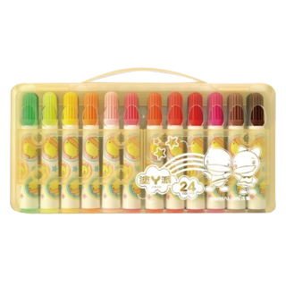 SIMBALION 雄獅 CFM 新功夫鴨彩色筆 外盒顏色隨機, 24色, 1盒