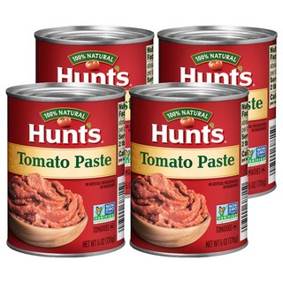 Hunt's 蕃茄配司 萬用濃縮蕃茄醬底 NON-GMO 非基改自然熟成加州蕃茄製作 美國原裝進口, 170g, 4罐