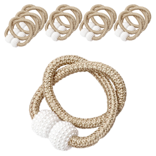 免安裝磁性窗簾綁帶 香檳色 10個 簡約風格窗簾裝飾配件