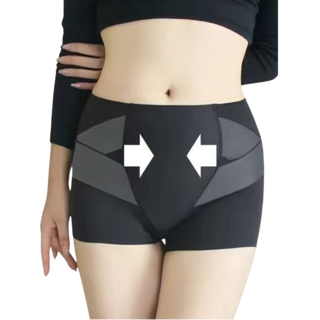 A-ZEAL 收復提臀塑身褲 石墨稀 雙重加壓 複合式工藝 無痕, M, 黑色