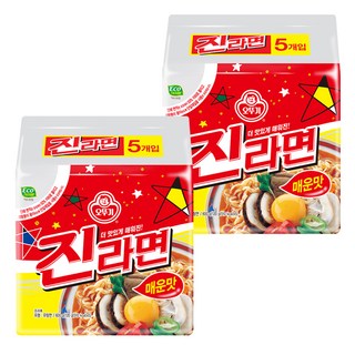 [Bluzon] Ottogi Nongshim Paldo Bag 拉麵 4 件套（新拉麵 5P + 勁拉麵 5P + Jjapaghetti 5P + Paldo Bibim Noodles 5P）, 1套