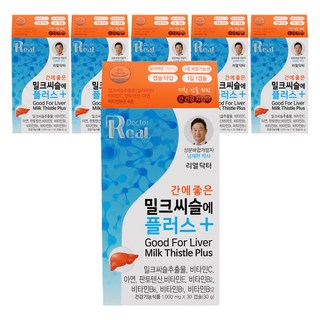 리얼닥터 간에 좋은 밀크씨슬에 플러스, 30정, 6박스