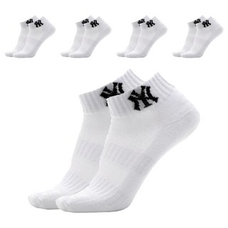 MLB 男款基本雙層緩衝短筒襪5雙組 MLB3401WH