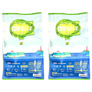 Wealtz 維爾滋 天然無穀寵物糧 貓糧 80%肉類蛋白質, 適合1歲以上成貓, 雞肉+水解鮭魚, 300g, 2包