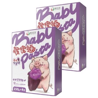 飯友 蘋香紫薯豬寶寶麵 12個月以上寶寶食用, 600g, 2盒