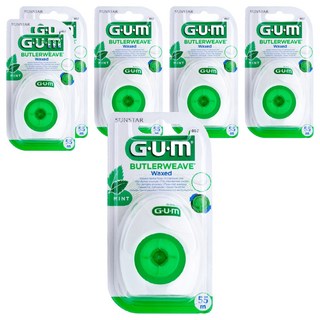 GUM 薄荷蠟線 1855 牙線, 6個, 1入