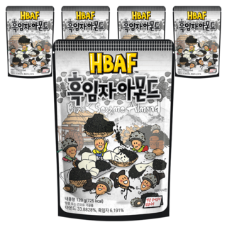 HBAF 杏仁果 黑芝麻味, 120g, 5個