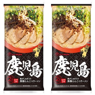 丸太 鹿兒島黑豚骨拉麵 185g,2包 - 湯頭濃郁、麵條Q彈，在家輕鬆享受道地日本風味