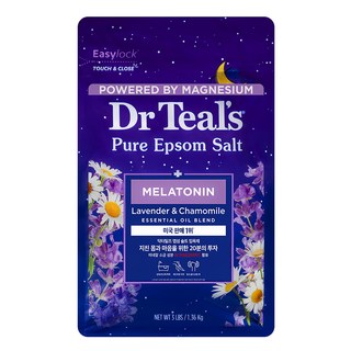 닥터틸즈 퓨어 엡섬 솔트 멜라토닌 에센셜 오일 블렌드 입욕제, 1개, 1.36kg