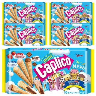 glico 格力高 Caplico 綜合迷你甜筒餅乾, 5包, 91g