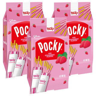 glico 格力高 Pocky 百奇 草莓棒分享包, 72g, 3袋
