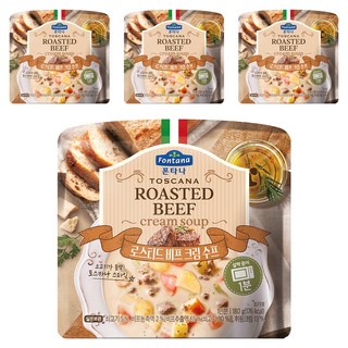폰타나 로스티드 비프 크림 수프, 180g, 4개