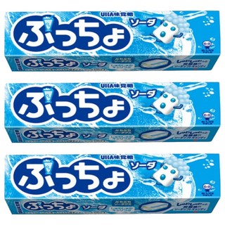 UHA 味覺糖 普超條糖 飽滿彈性 穀類脆聲 涼爽汽水口味, 50g, 3條