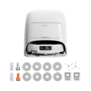 DJI ROMO A 로봇청소기 + 액세서리 키트 세트, 투명 + 화이트(청소기), 단일색상(키트), CR8E