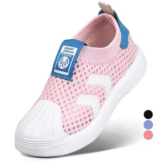 paperplaneskids 兒童無鞋帶網眼運動鞋